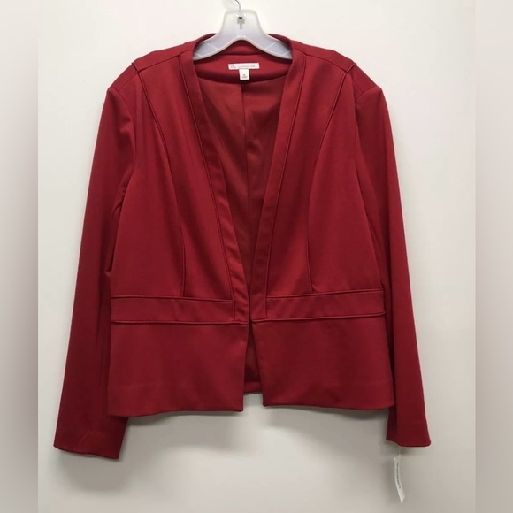NWT Dressbarn Red Hook & Eye Long Sleeve Jacket, Sz. XL - Picture 1 of 5